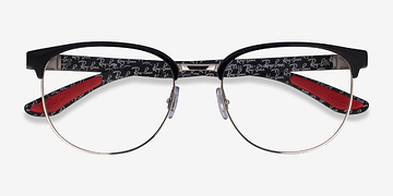Black Silver Ray-Ban RB8422 -  Metal Eyeglasses