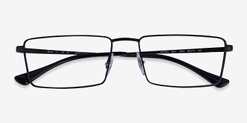 Matte Black Ray-Ban RB6541 Emy -  Metal Eyeglasses
