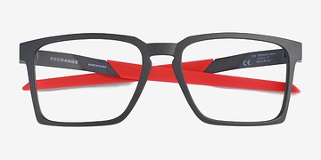 Satin Black Oakley Exchange -  Plastic Eyeglasses