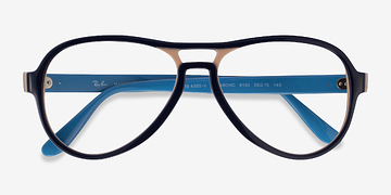 Blue Light Brown Ray-Ban RB4355V Vagabond -  Plastic Eyeglasses