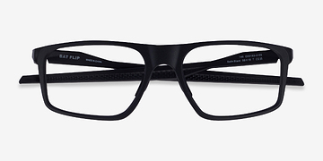 Black Oakley Bat Flip -  Plastic Eyeglasses
