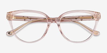 Transparent Dusty Rose Coach HC6234U -  Acetate Eyeglasses