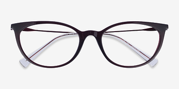 Burgundy Ralph RA7123 -  Plastic, Metal Eyeglasses