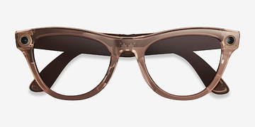 Shiny Peach Ray-Ban Meta Skyler (Gen 2) -  Plastic AI Glasses