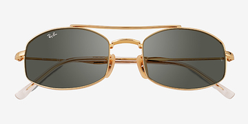 Shiny Gold Ray-Ban RB3719 -  Metal Sunglasses