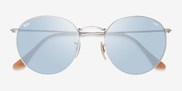 Shiny Silver Ray-Ban RB3447 -  Metal Sunglasses
