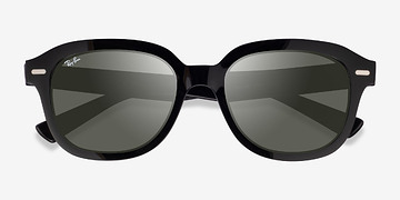 Shiny Black Ray-Ban RB4398 Erik -  Plastic Sunglasses