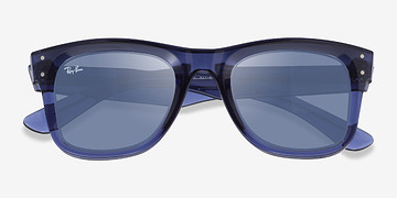 Transparent Blue Ray-Ban RBR0502S Reverse -  Acetate Sunglasses
