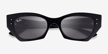 Shiny Black Ray-Ban RB4430 Zena -  Plastic Sunglasses
