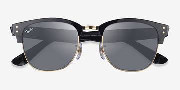 Gold Black Ray-Ban Clubmaster Reverse -  Metal Sunglasses