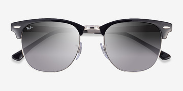Black On Silver Ray-Ban RB3716 -  Metal Sunglasses