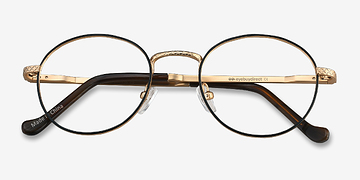 Black Golden Mingus -  Metal Eyeglasses