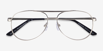 Matte Silver Discover -  Vintage Metal Eyeglasses