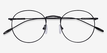 Black Novel -  Vintage Metal Eyeglasses