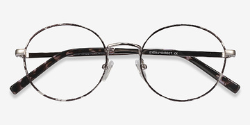 Gray Floral Aero -  Vintage Metal Eyeglasses