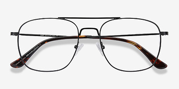 Black Fame -  Vintage Metal Eyeglasses