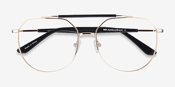 Golden Black Coxon -  Vintage Metal Eyeglasses