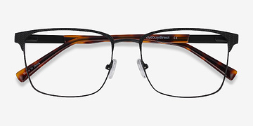 Black Capra -  Acetate, Metal Eyeglasses
