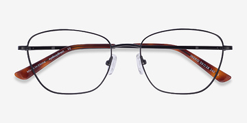 Shiny Black Ingrid -  Metal Eyeglasses