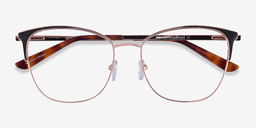 Black Rose Gold Kelsey -  Metal Eyeglasses