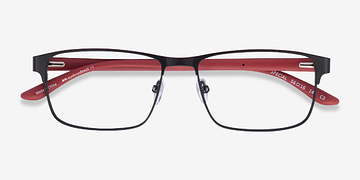 Black Red Special -  Metal Eyeglasses
