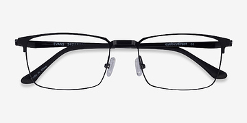 Black Evans -  Plastic, Metal Eyeglasses