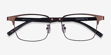 Matte Coffee Black Jimy -  Plastic Eyeglasses
