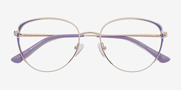 Gold Purple Scala -  Metal Eyeglasses