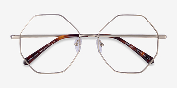 Matte Silver Imagine -  Metal Eyeglasses