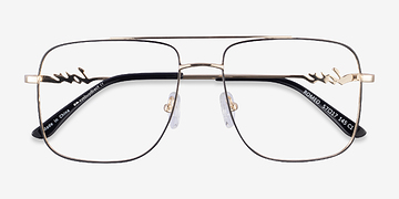 Black Gold Romeo -  Metal Eyeglasses