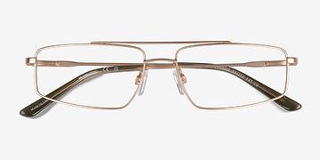 Satin Gold Altitude -  Metal Eyeglasses