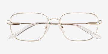 Shiny Gold Manifest -  Metal Eyeglasses