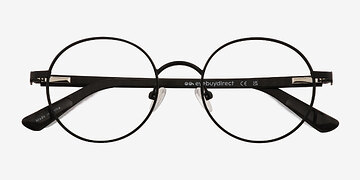 Matte Black Turn -  Metal Eyeglasses
