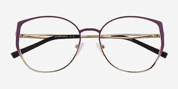 Gradient Matte Purple Deven -  Metal Eyeglasses