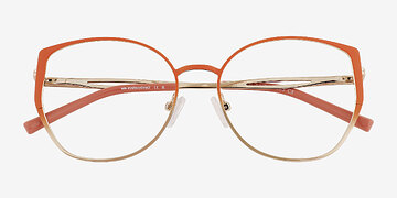 Gradient Matte Orange Deven -  Metal Eyeglasses