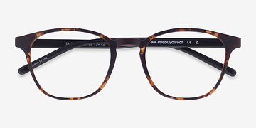 Swirled Amber Saunter -  Colorful Plastic Eyeglasses