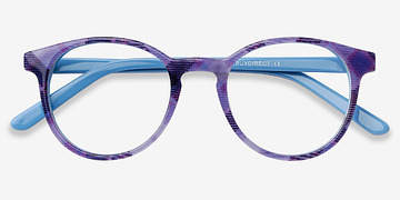 Purple Striped Lariat -  Acetate Eyeglasses