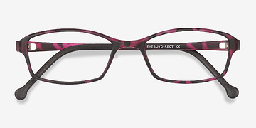 Tortoise Purple Glitch -  Lightweight Plastic Eyeglasses
