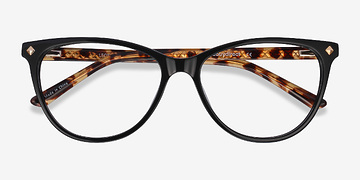 Black Tortoise Leonie -  Fashion Acetate Eyeglasses