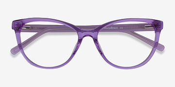 Clear Purple Sing -  Colorful Acetate Eyeglasses