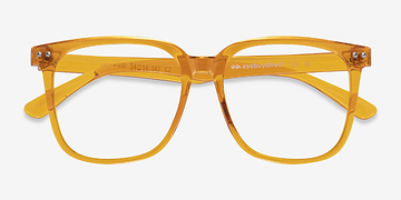Clear Orange Freedom -  Colorful Plastic Eyeglasses