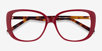 Burgundy Tortoise Mileva -  Acetate Eyeglasses
