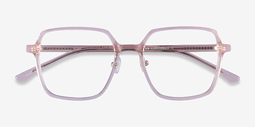Clear Pink Modern -  Acetate Eyeglasses