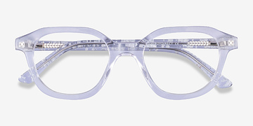 Clear Silver Knowledge -  Acetate Eyeglasses