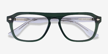 Clear Green Cedar -  Acetate Eyeglasses