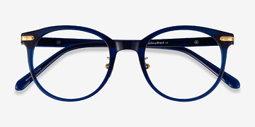 Blue Gold Dotti -  Metal Eyeglasses