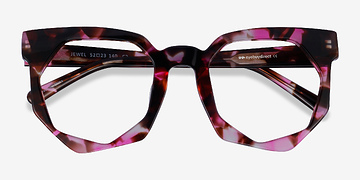 Pink Tortoise Jewel -  Acetate Eyeglasses