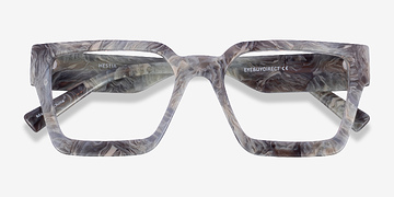 Gray Floral Hestia -  Acetate Eyeglasses