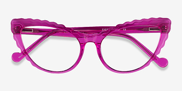 Clear Purple Pen -  Acetate Eyeglasses