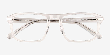 Clear Shiny Silver Kiel -  Acetate Eyeglasses